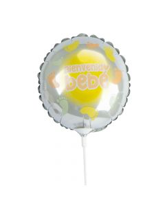 Globo Metal Bienvenido Pies Bebes 9pulg