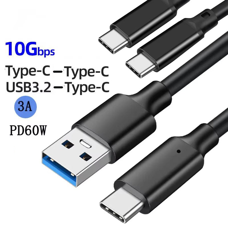 Cable Tipo C a Tipo C 60W Carga Rápida 1 Metro