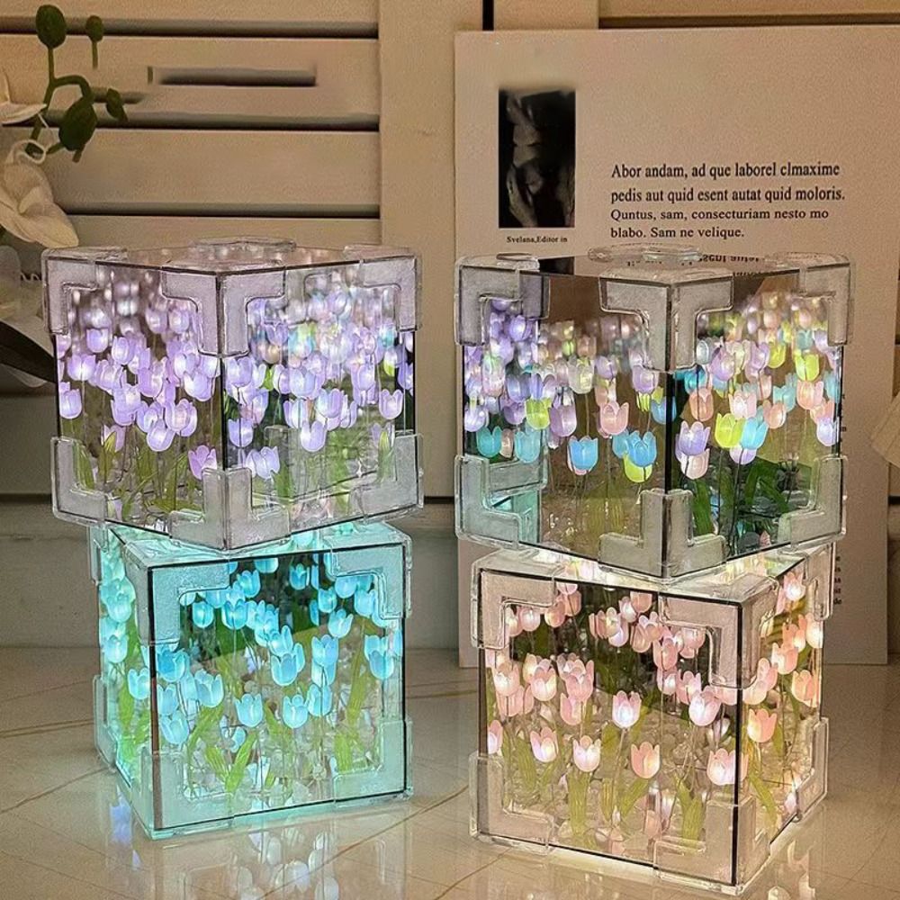 Lámpara Decorativa de Tulipanes en Cristal 1023-12 con Luz LED