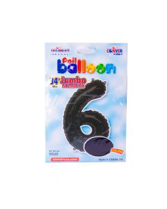 Globo Metal #6 34pulg Negro