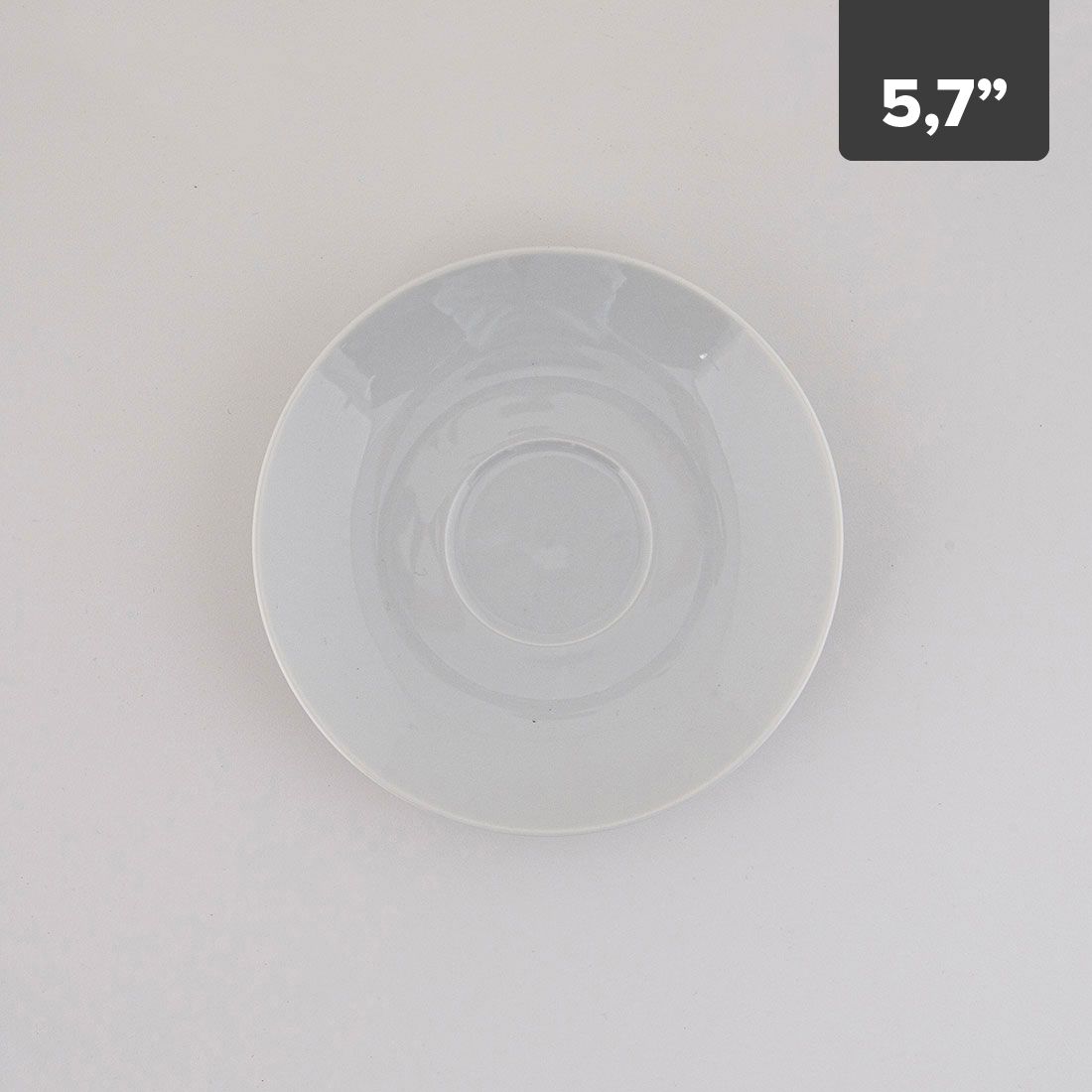 Plato Blanco Redondo Porcelana 5.7in