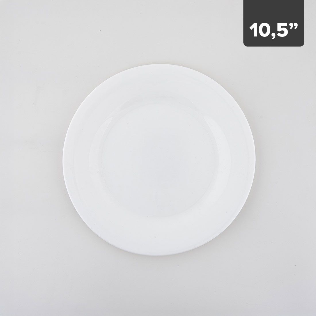 Plato Grande Redondo Temperado 10.5in