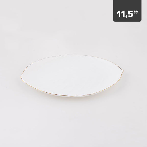 Plato Grande Hoja Vidrio Temperado 11.5in