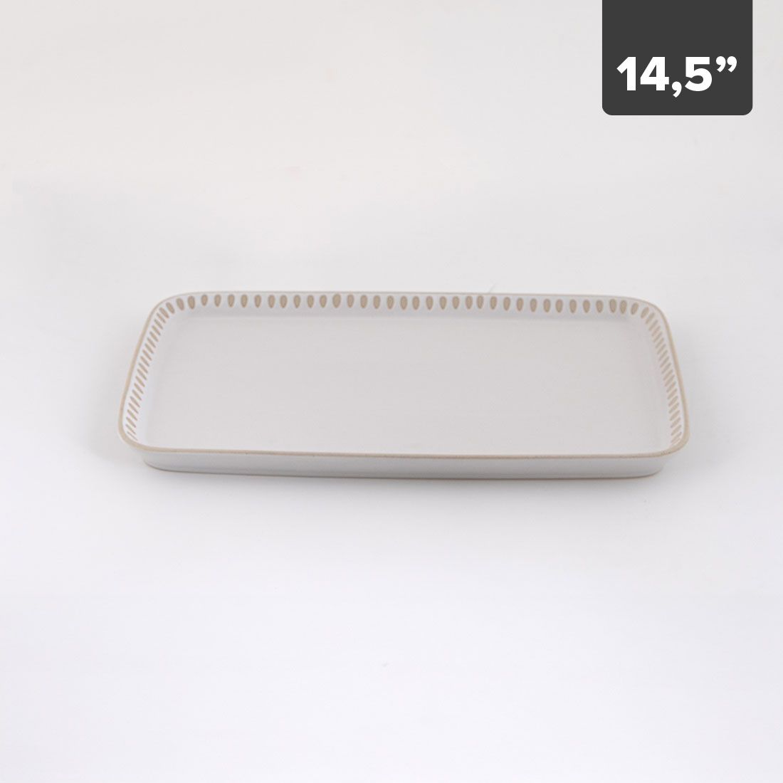 Plato Rectangular Cerámica 14.5in