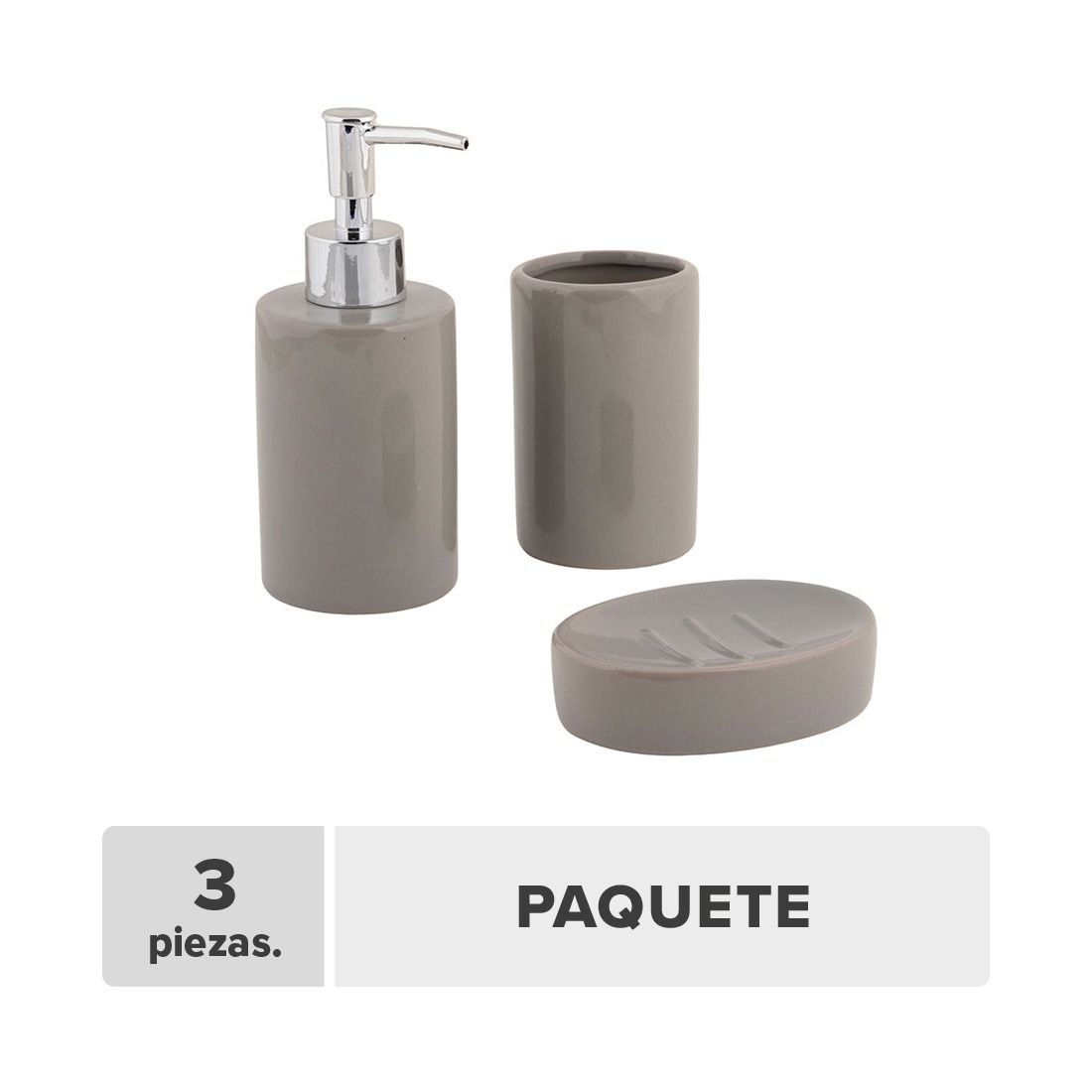 Dispensador Jabón Cerámica 3pcs