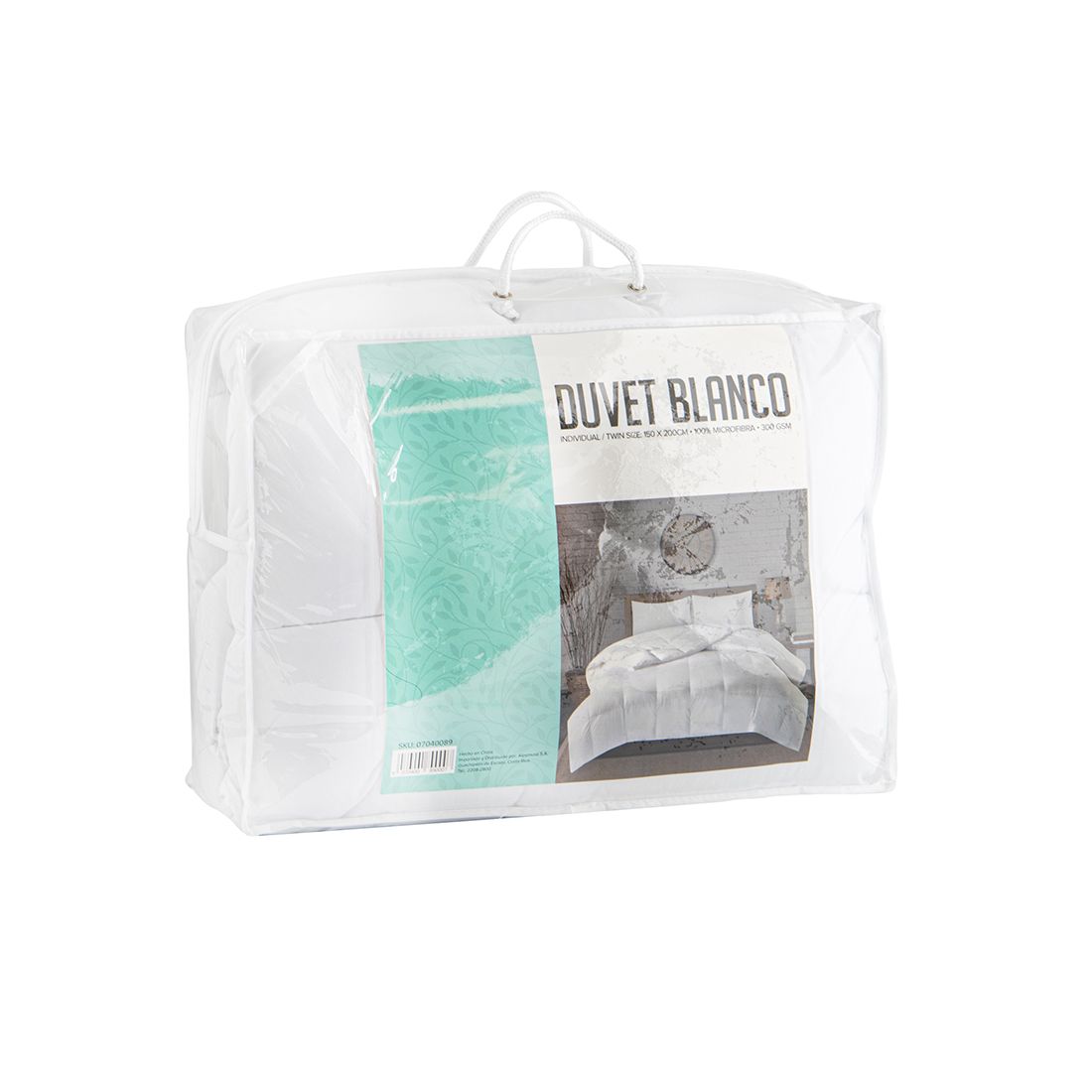 Duvet Blanco Twin Microfibra 150x200cm