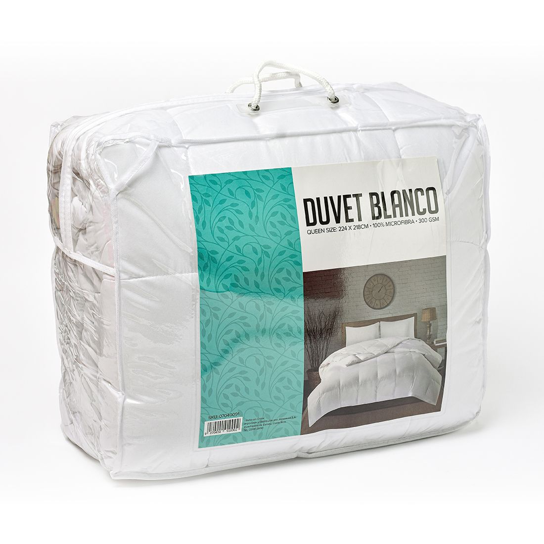 Duvet Blanco Queen Microfibra 218x224cm