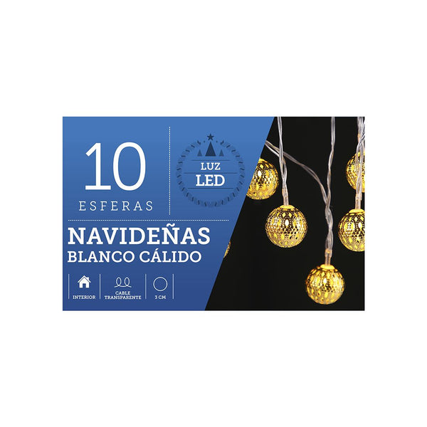 Luces Navidad 10 Esferas