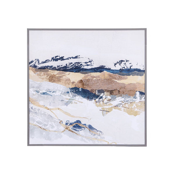 Cuadro Lienzo Abstracto Madera 80x80x2.5cm