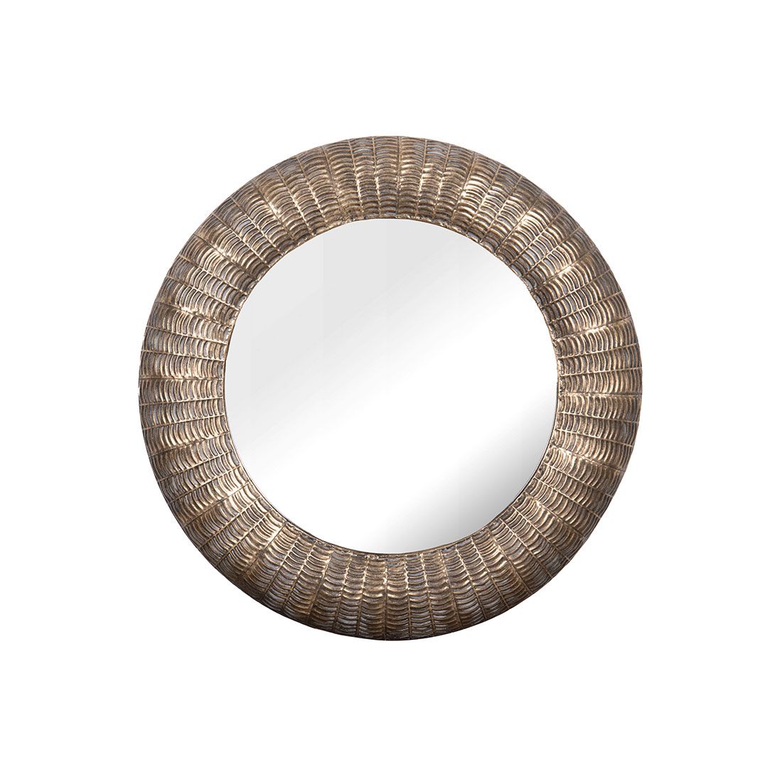 Espejo Pared Redondo Metal Y Vidrio 78x78x6cm
