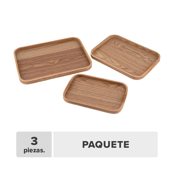 Bandeja Decorativa Mdf 3pcs