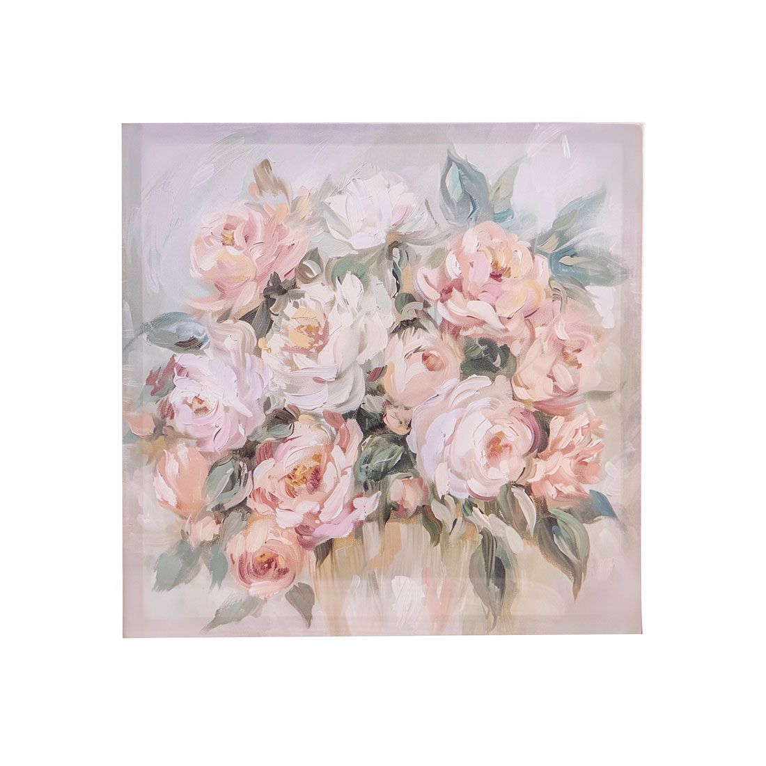Cuadro Decorativo Rosas Lienzo Madera 40x40x2.5cm