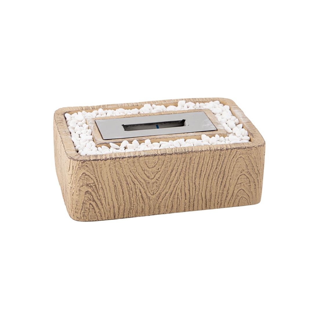 Fogata Etanol Rectangular Cemento 35.5x22.5x12.0cm