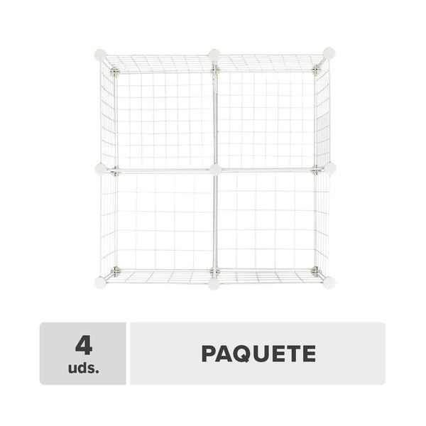 Cubo Armable 4 Divisiones Metálico 71x36x71cm