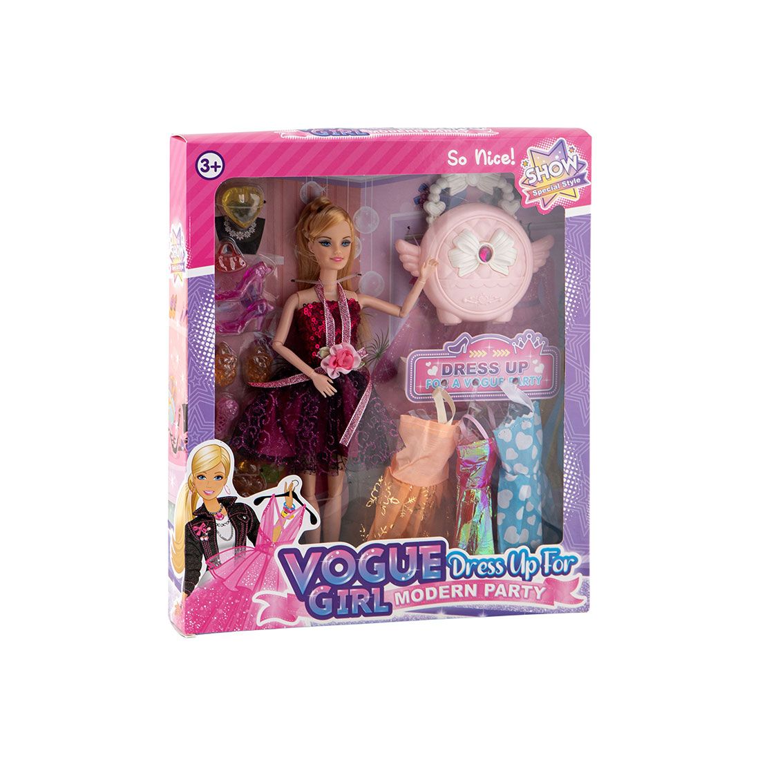 Muñeca Accesorios Vestidos Plástica 28cm