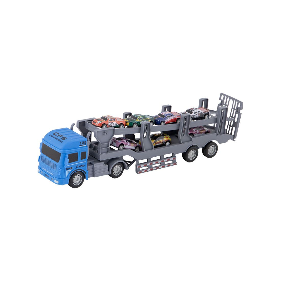 Tráiler Remolque Carros Plástico 8pcs