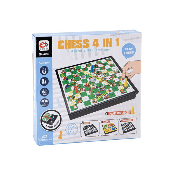 Juego Mesa 4 En 1 Metal