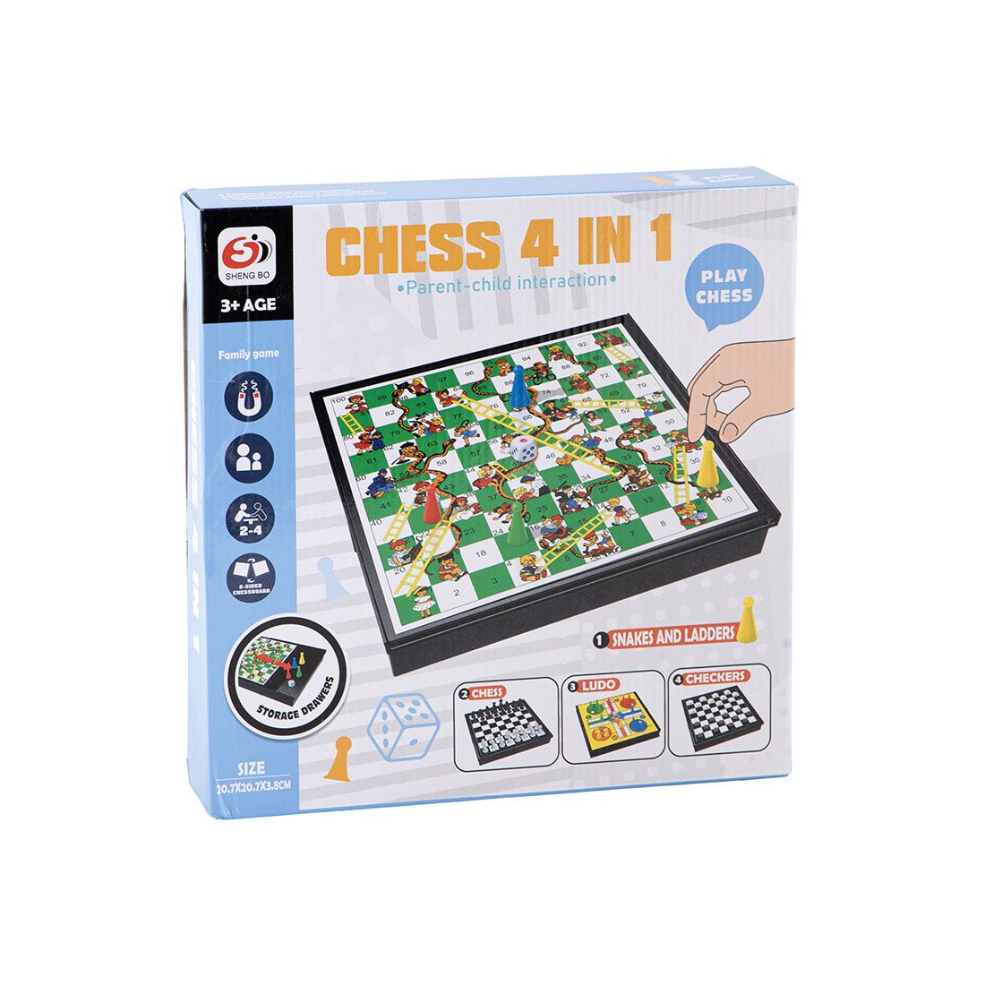 Juego Mesa 4 En 1 Metal