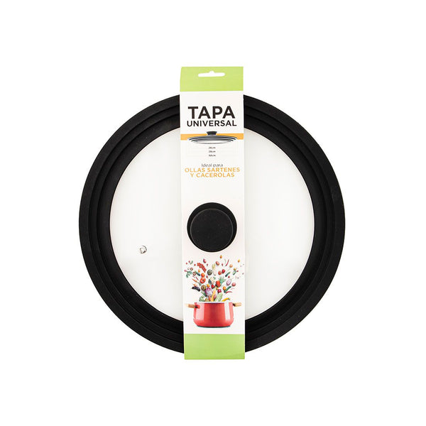Tapa Universal Vidrio Y Silicón 26-28-30cm