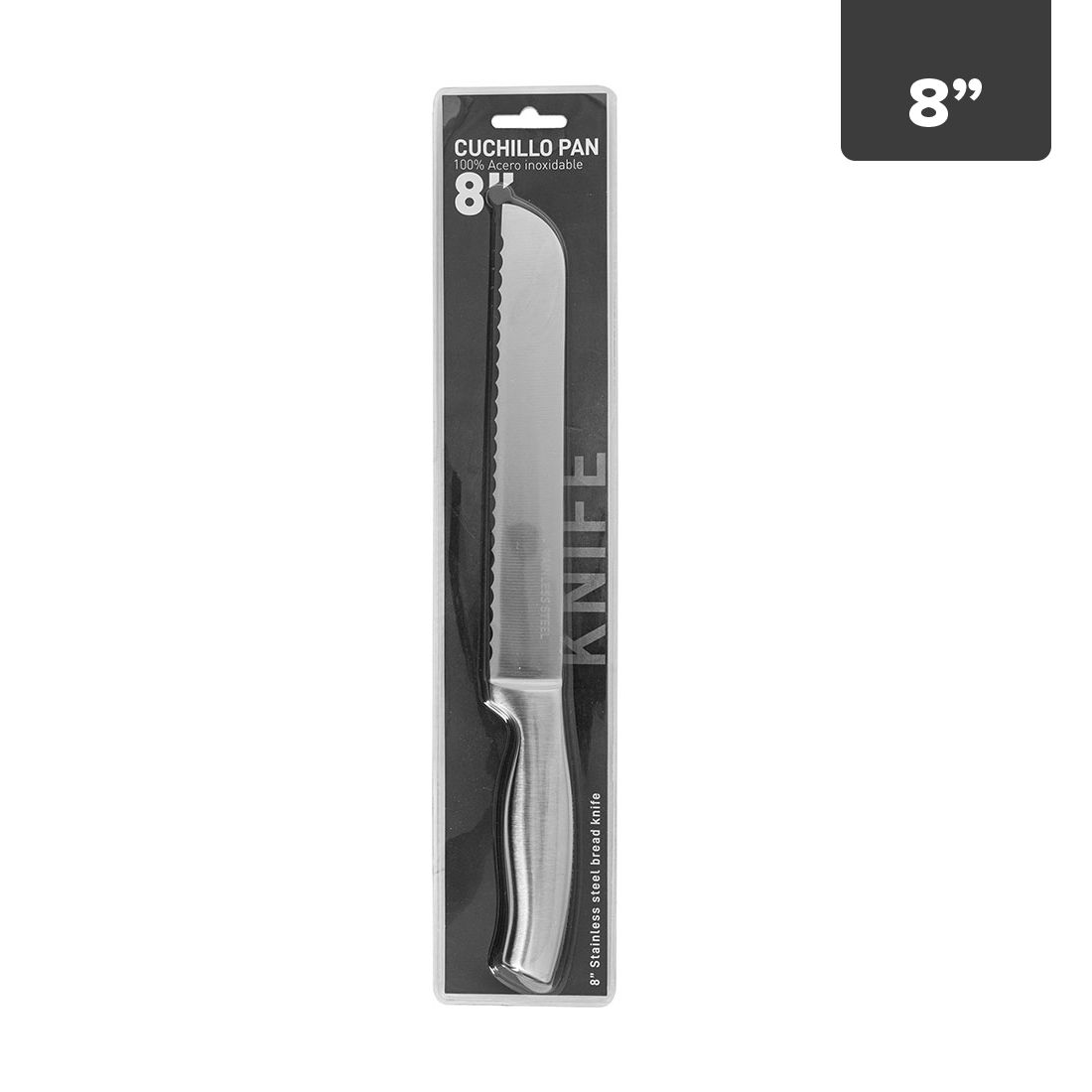 Cuchillo Pan Acero Inoxidable 8in