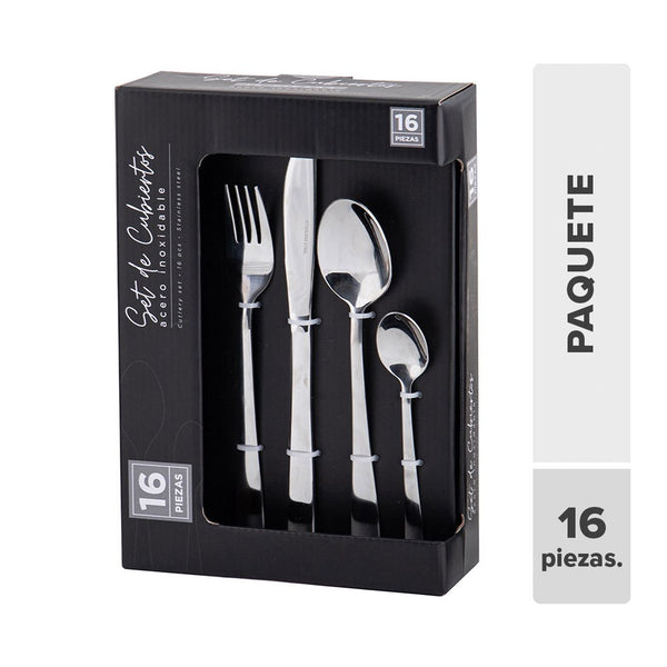 Cubiertos Acero Inoxidable 16pcs