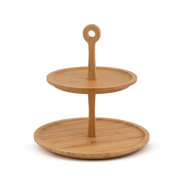 Bandeja Servir 2 Niveles Madera 27x20x26cm