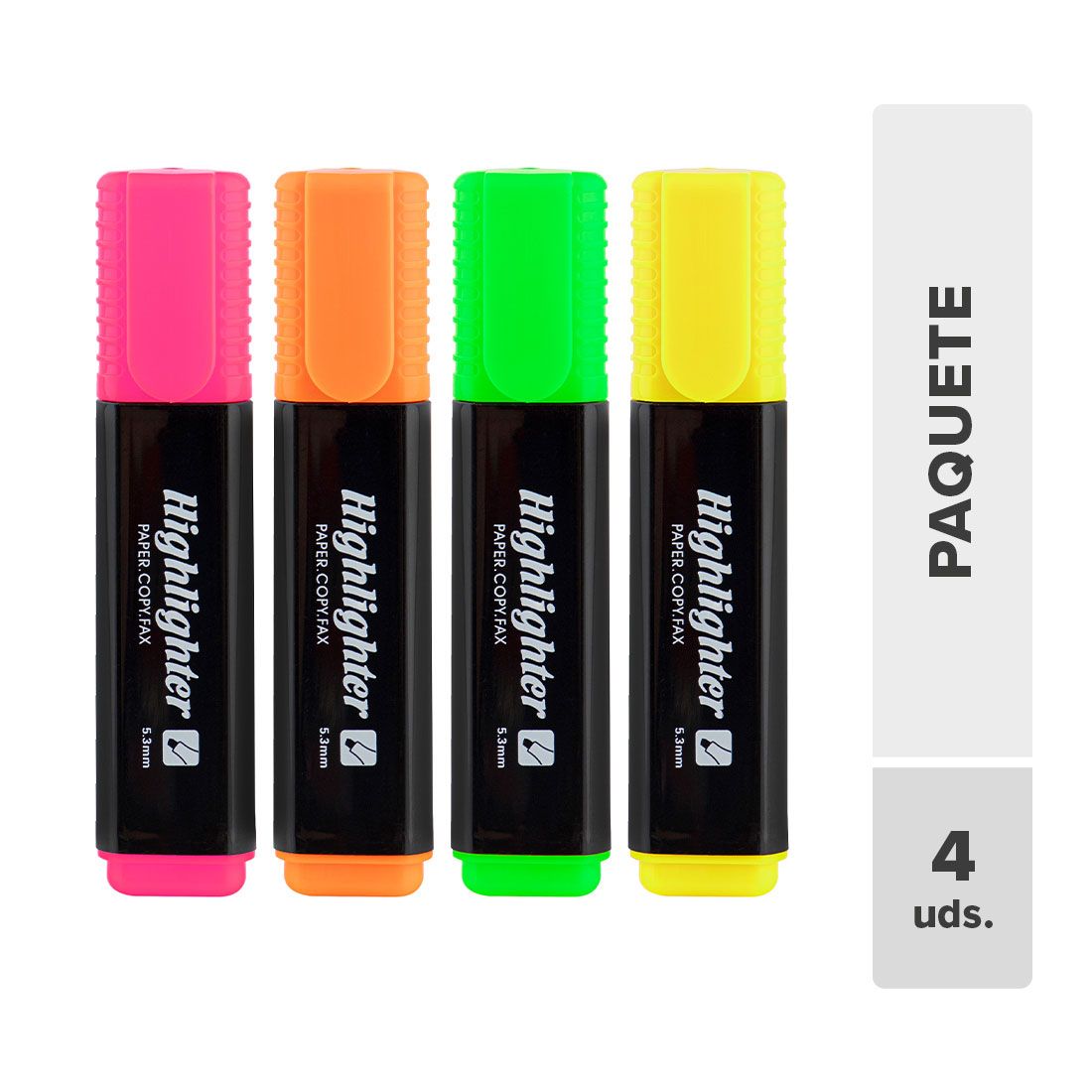 Resaltador Grueso Colores 4unds