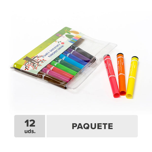 Marcador Grueso Colores 12unds