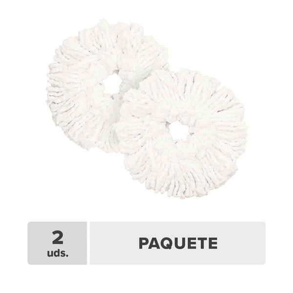 Mopa Giratoria Repuesto Microfibra 34cm 2unds