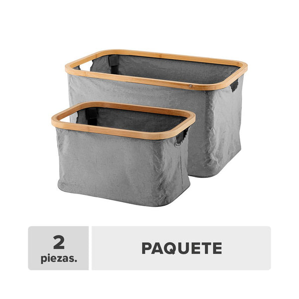 Cesta Plegable Polialgodón 2pcs