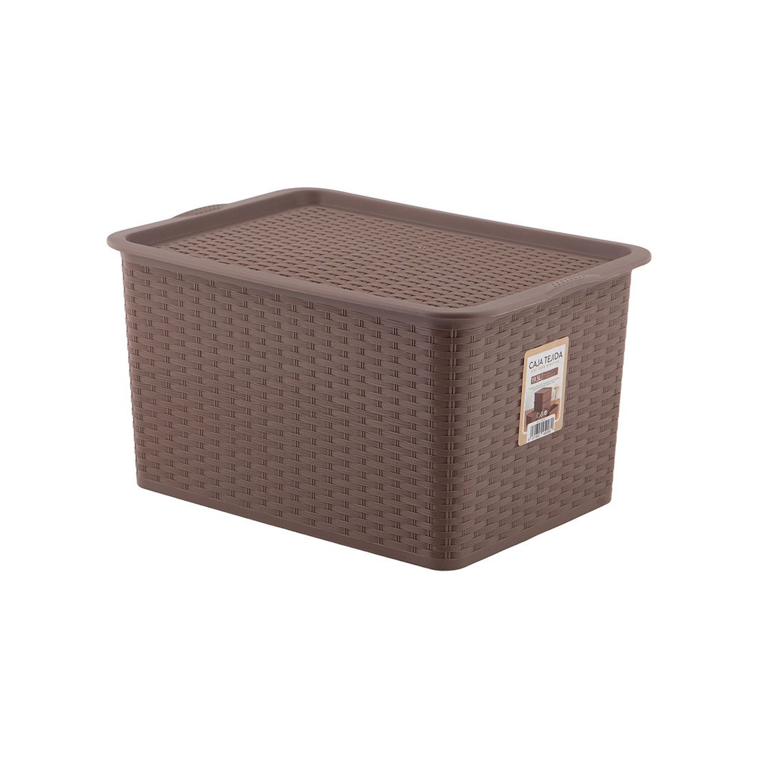 Caja Tejida Con Tapa Plástica 19.5lt