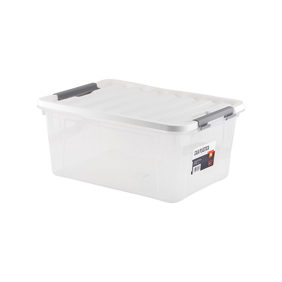 Caja Con Tapa Y Clips Plástica 25lt