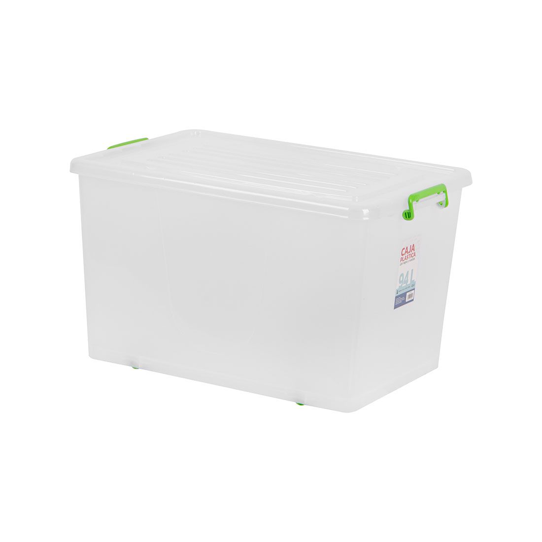 Caja Con Tapa Y Ruedas Plástica 94lt