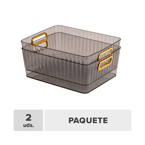 Caja Organizadora Rectangular Pet 27.8x22x10.5cm 2unds