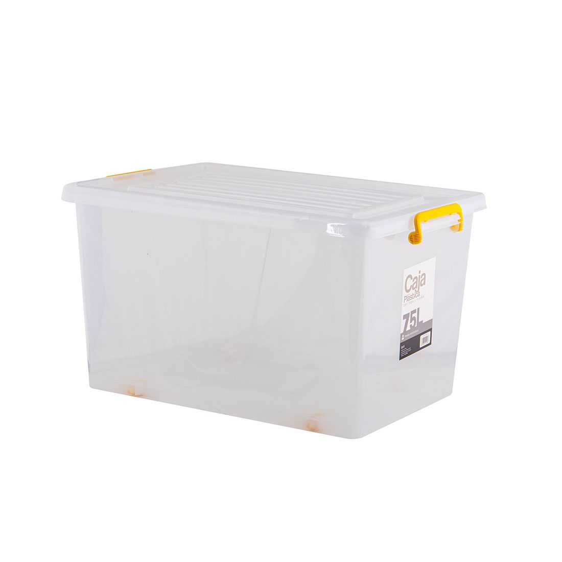 Caja Con Tapa Y Ruedas Plástica 75lt