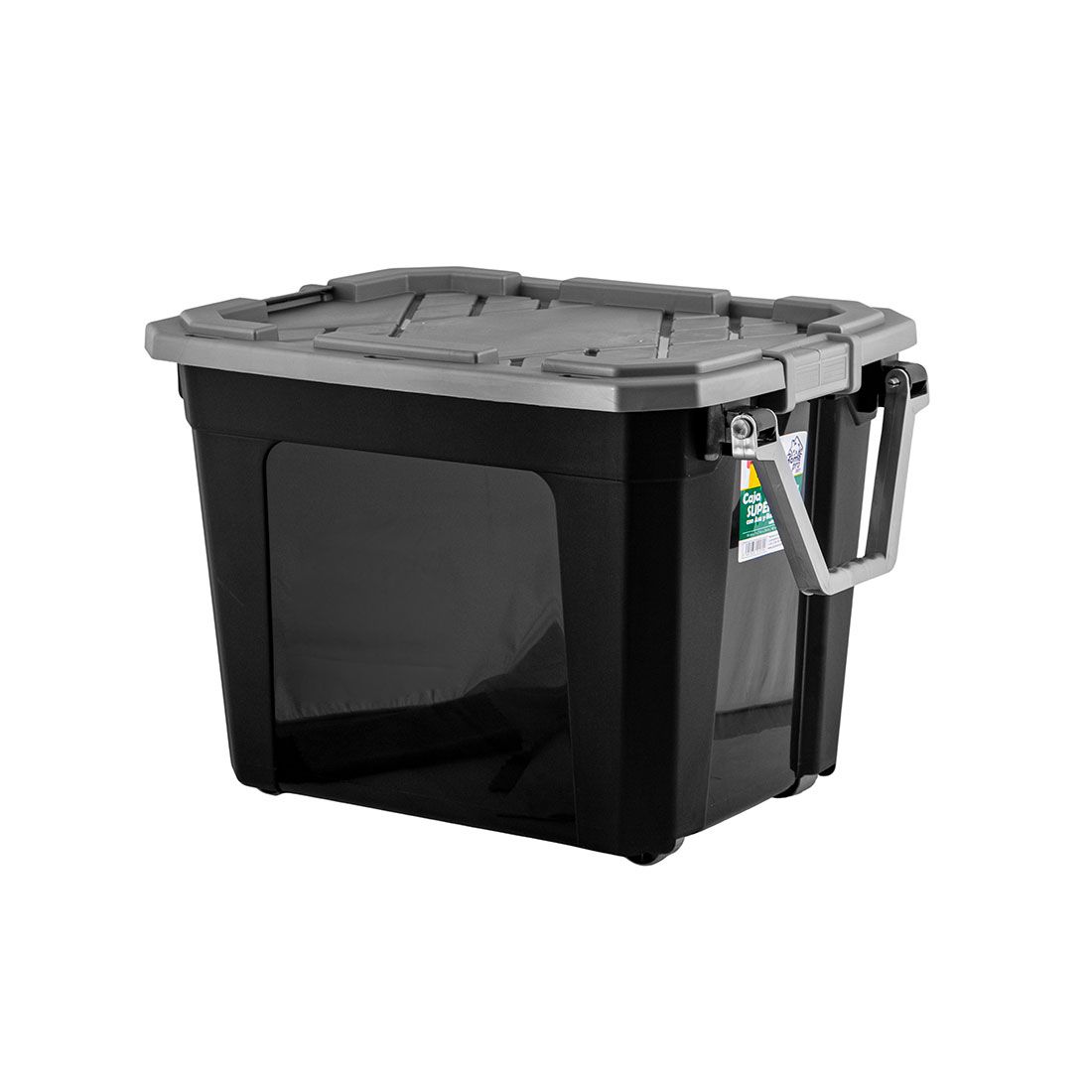 Caja Heavy Duty Tapa Y Ruedas Plástica 88lt