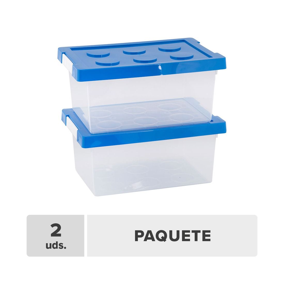 Caja Con Tapa Infantil Plástica 36.2x24.6x22.5cm 2pcs