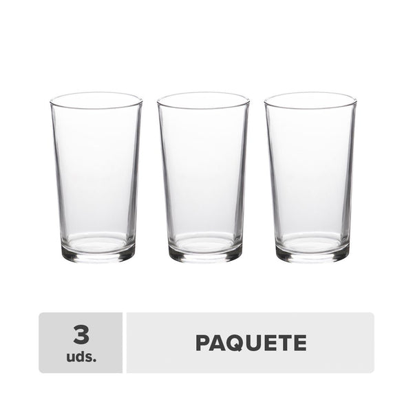 Vaso Liso Vidrio 14oz 3unds