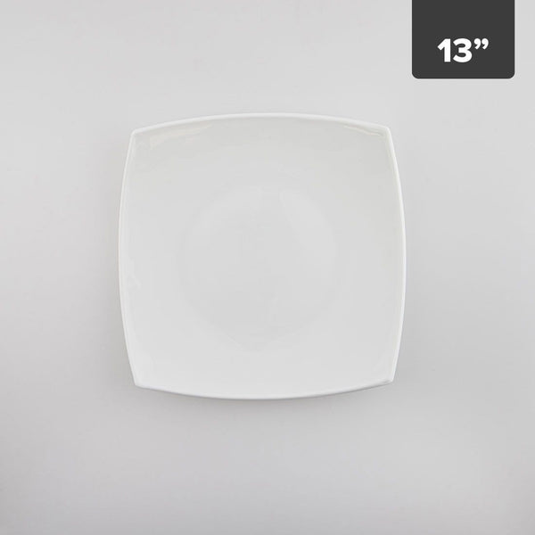 Plato Grande Cuadrado Temperado 13in