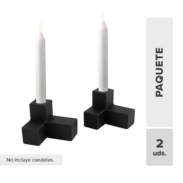 Candelabro Metal 10x8x8cm 2pcs