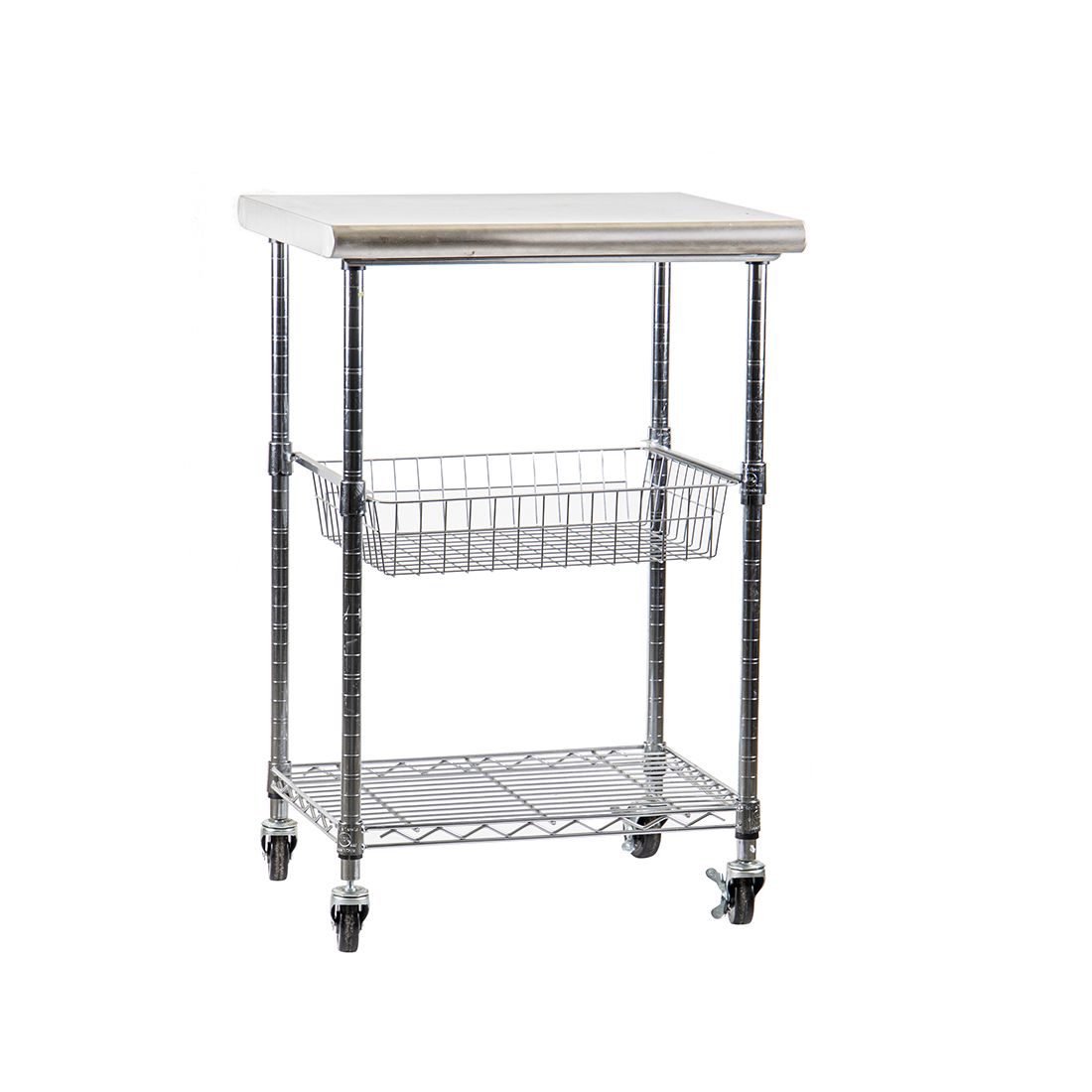 Mesa Ruedas Acero Inoxidable 61x51x91cm