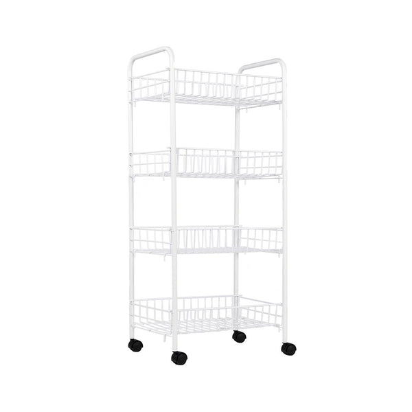 Carrito 4 Niveles Blanco Metálico 37x27x84cm