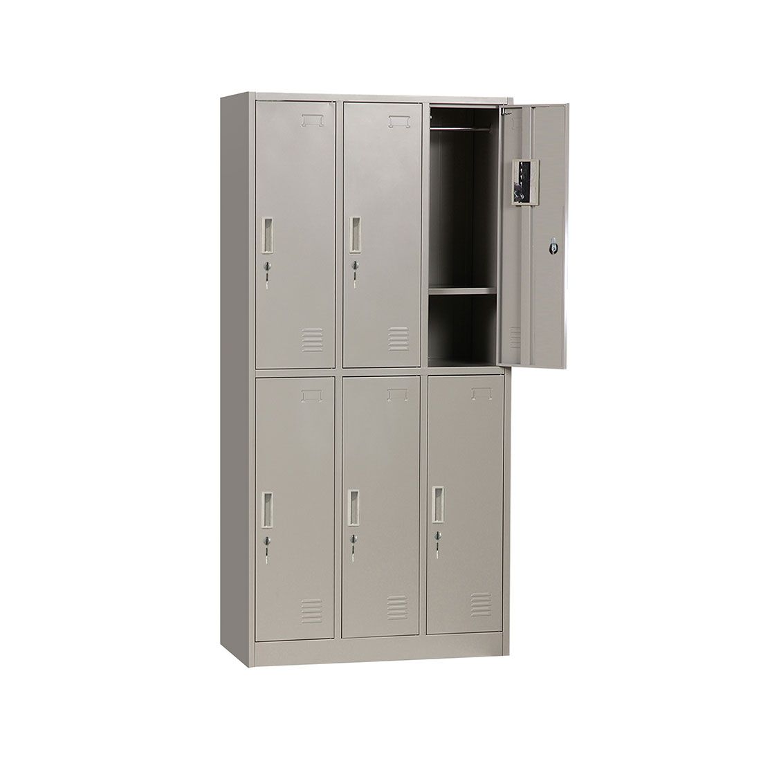 Locker Oficina 6 Espacios Metálico 90x42x180cm