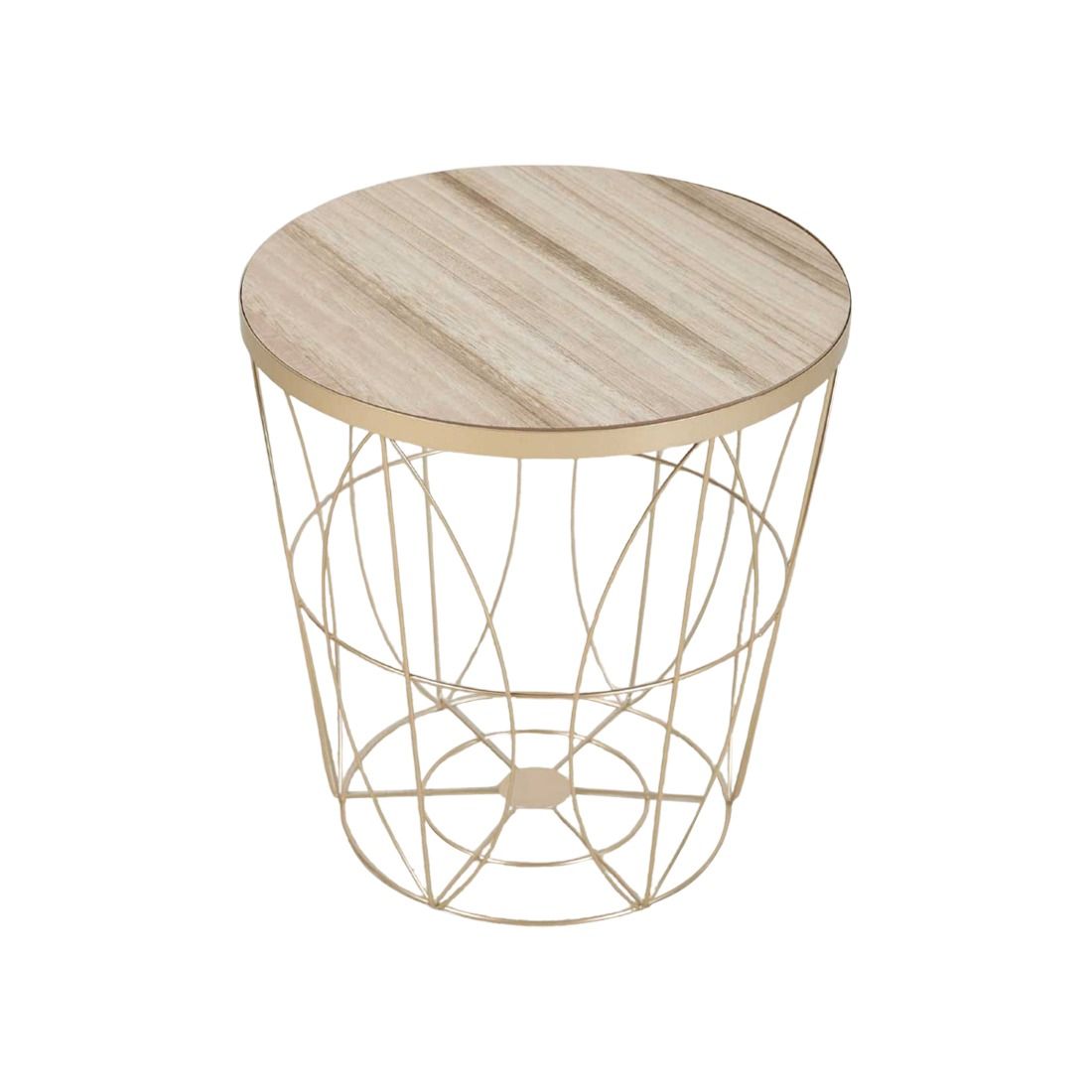 Mesa Lateral Mdf Y Acero 38x40cm
