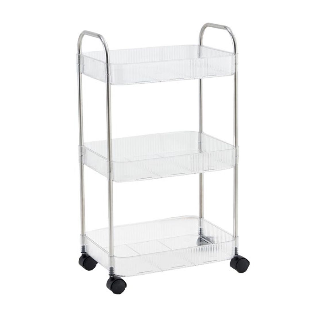 Carrito 3 Niveles Polipropileno Y Acero 68x39x28cm