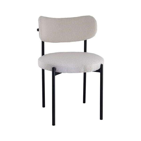 Silla Comedor Beige Metal Y Tela 53x49x80cm