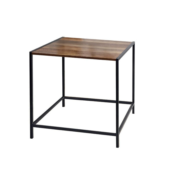 Mesa Lateral Cuadrada Metal Y Mdf 49x49x49cm