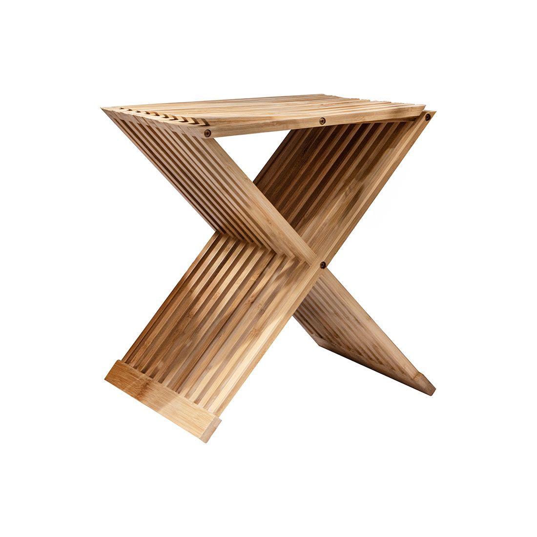 Mesa Lateral Plegable Bambú 40.3x32.9x44.4cm