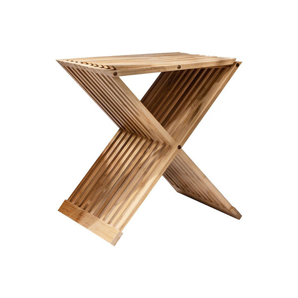 Mesa Lateral Plegable Bambú 40.3x32.9x44.4cm