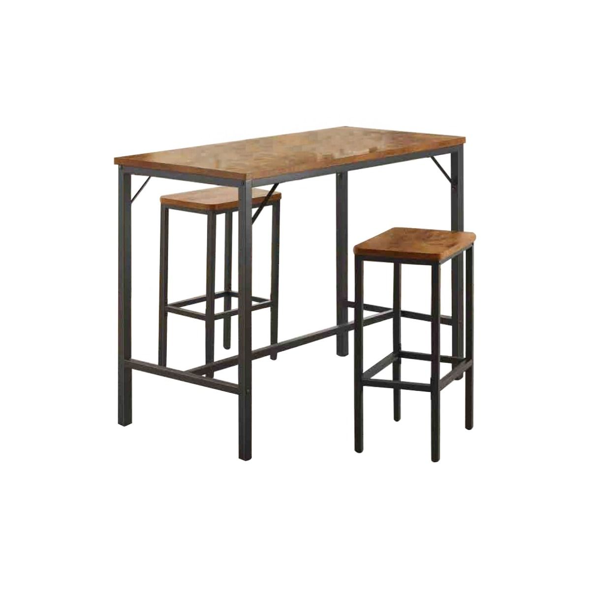 Set Comedor Bar Metal Y Mdf 110x40x90cm